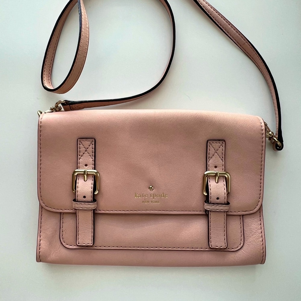 Kate Spade Allen Street Neil Leather Crossbody Bag Light Pink